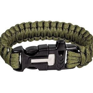 Paracord Survival Bracelet — Olive Green